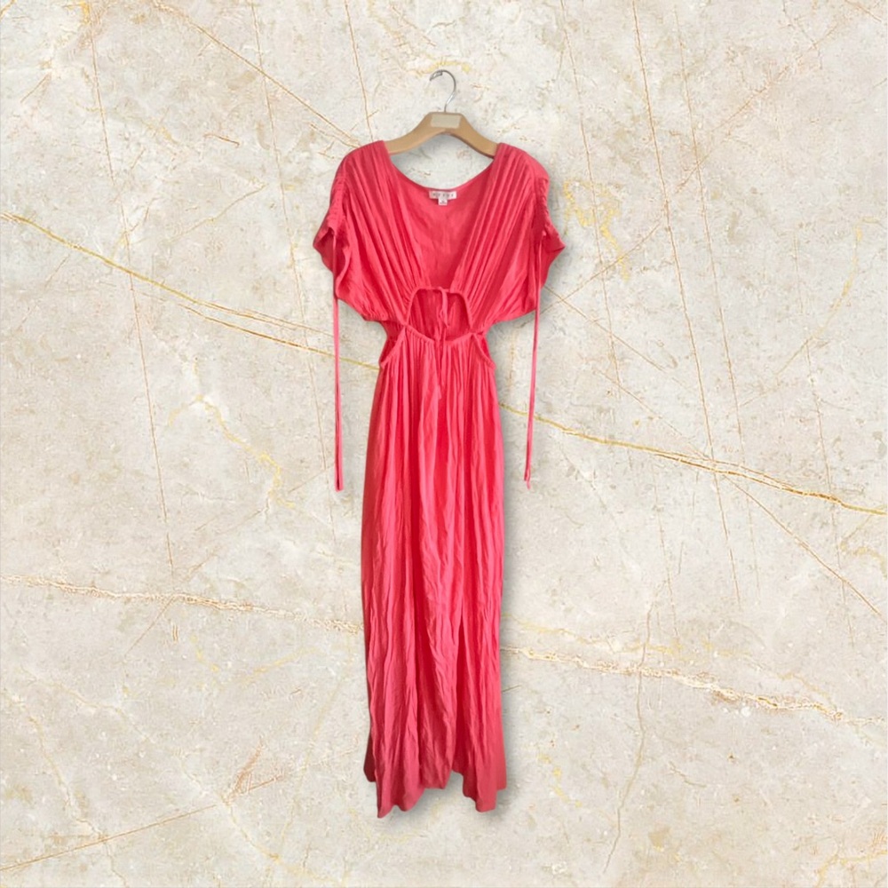 Chic Coral Maxi Dress